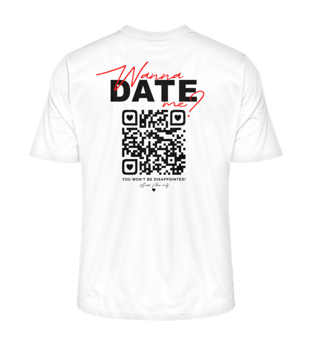 IN_Wanna Date Me QR Code Shirt • Personalized QR Code T-Shirt • Mallorca T-Shirt • Party Drink T-Shirt • Custom Funny Gift for Him