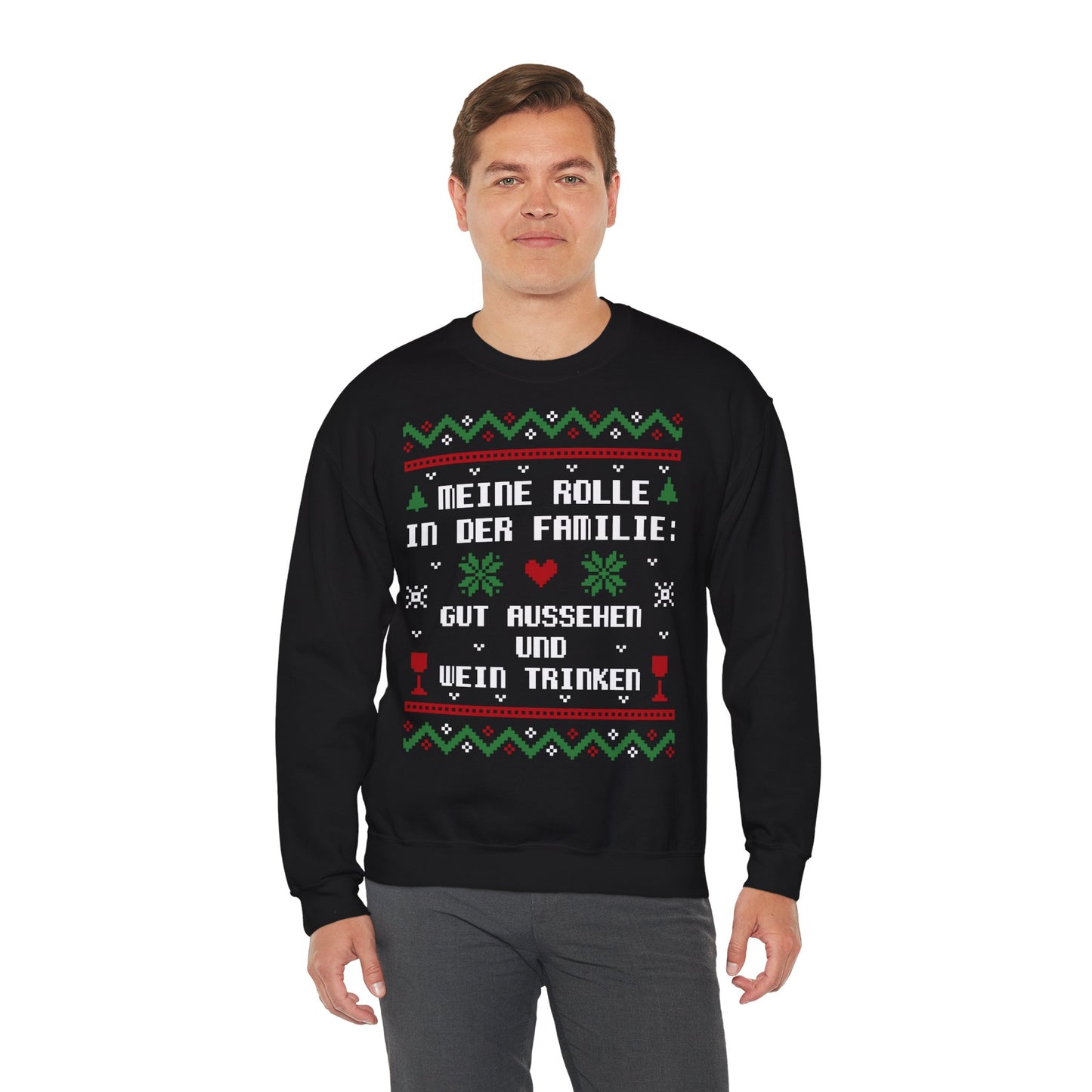 Meine Rolle in der Familie Pullover Wein