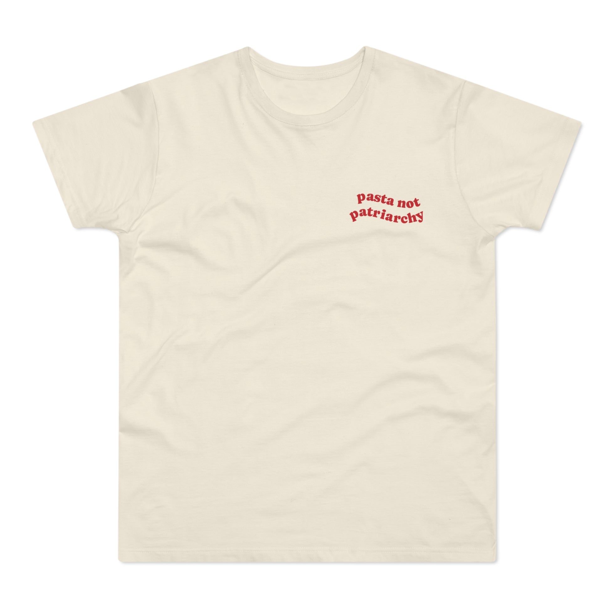 Pasta Not Patriarchy Minimalistic Shirt