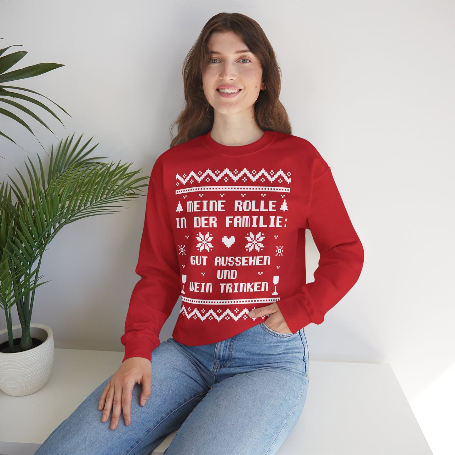 Meine Rolle in der Familie Pullover Wein