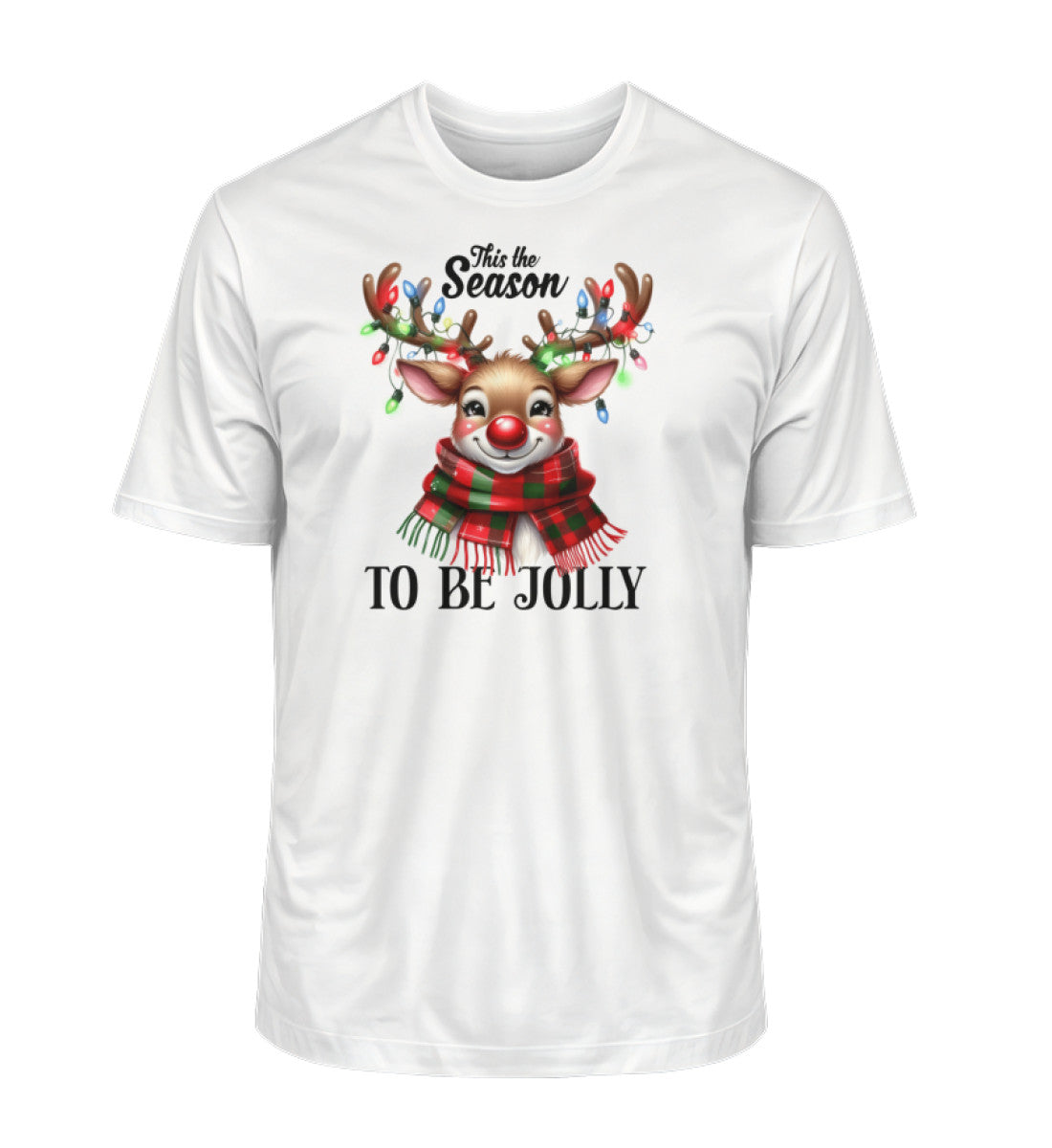 This the Season to be Jolly T-Shirt Reh mit Lichterkette