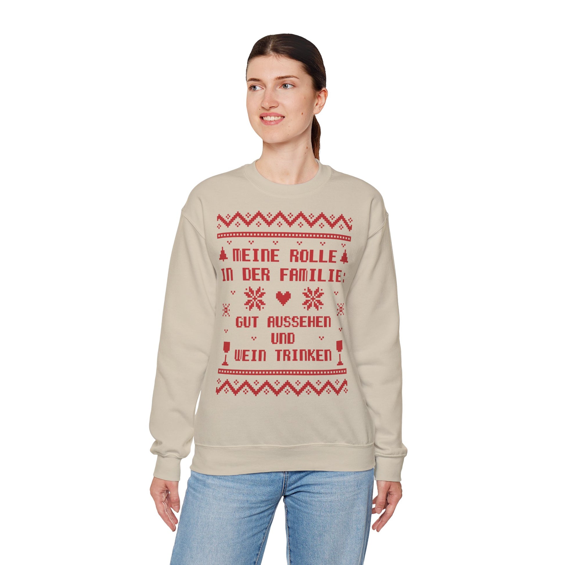 Meine Rolle in der Familie Pullover Wein