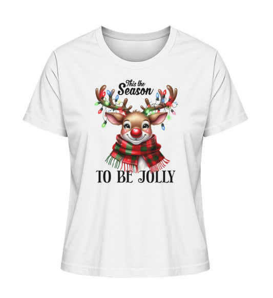 This the Season to be Jolly T-Shirt Reh mit Lichterkette
