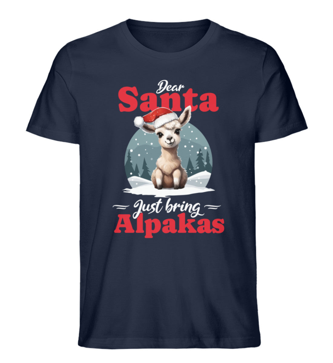 Alpaka Weihnachten Tshirt