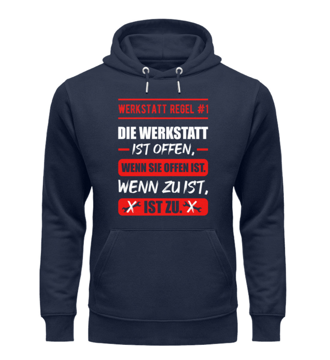Die Werkstatt ist offen oder zu Hoodie