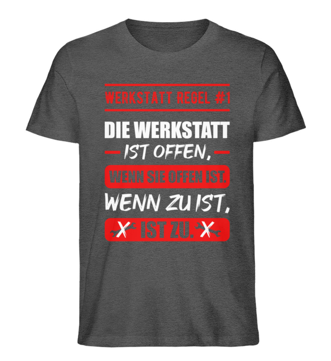 Die Werkstatt ist offen oder zu Shirt