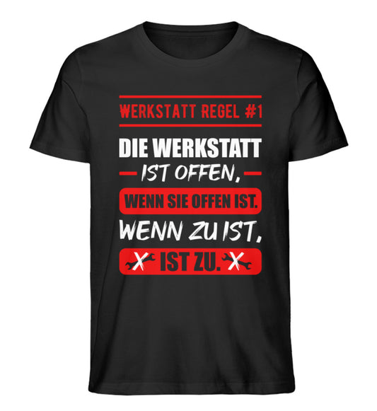 Die Werkstatt ist offen oder zu Shirt